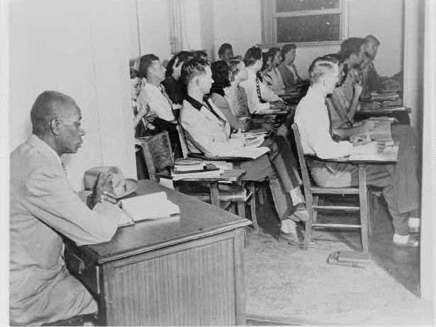 George McLaurin at University of Oklahoma (1948). Photo credit: Library of Congress