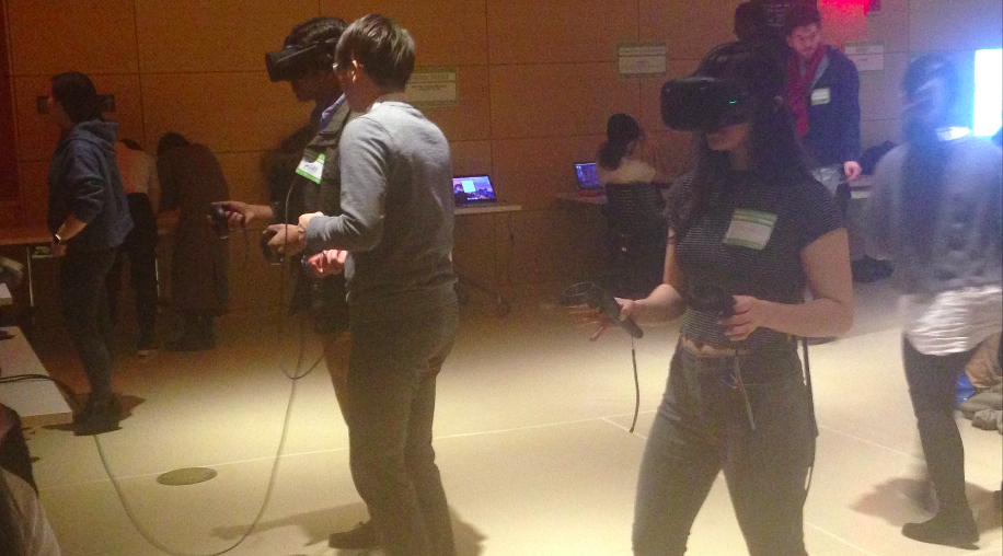 Parsons students demoing their VR Projects