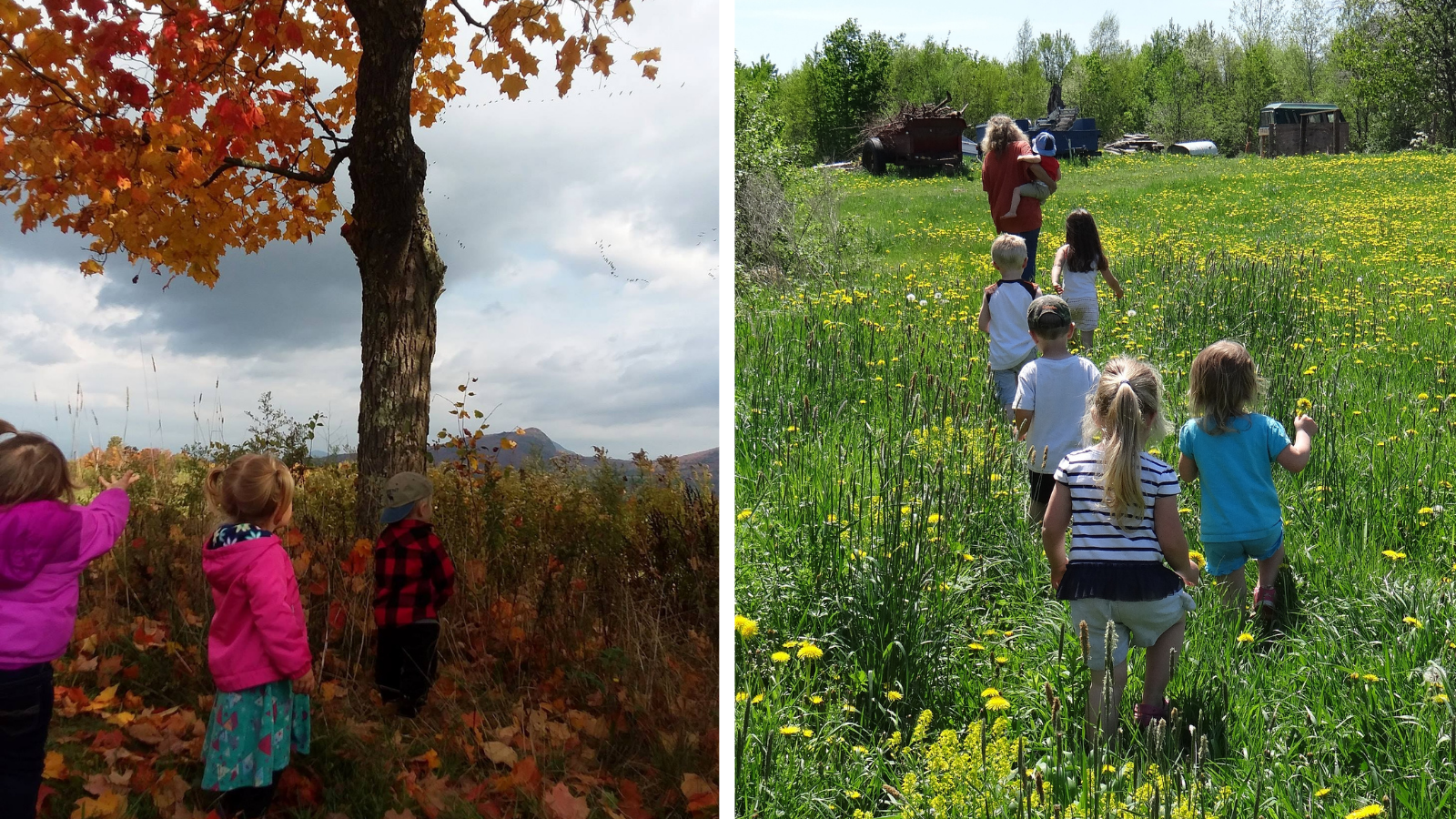 From summer to fall, Chris Nelson held her home-based child care program outside as much as possible. (Photos provided by Chris Nelson)