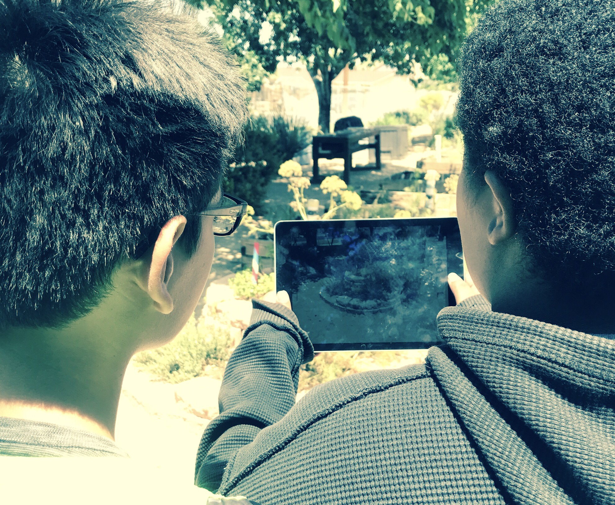 Mike's students internalizing the Dorothea Lange quote: "A camera teaches you to see without a camera."
