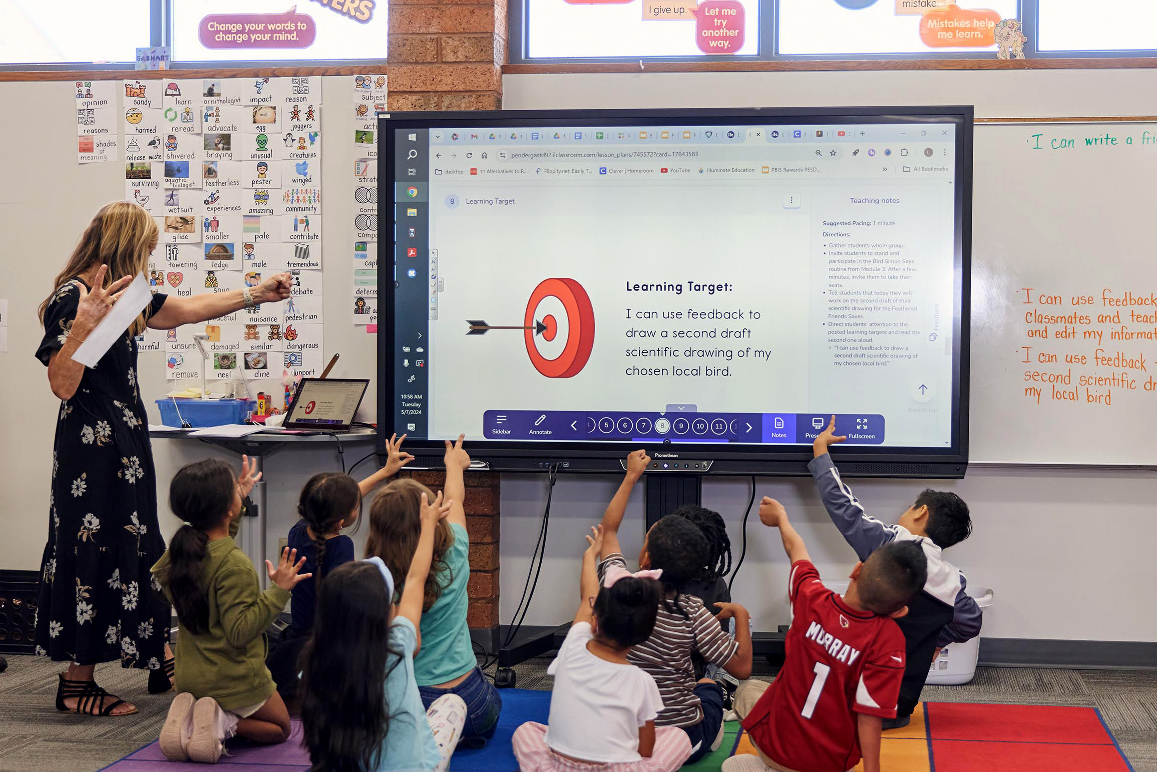 A teacher uses Imagine Learning EL Education digital products at Pendergast, AZ.
