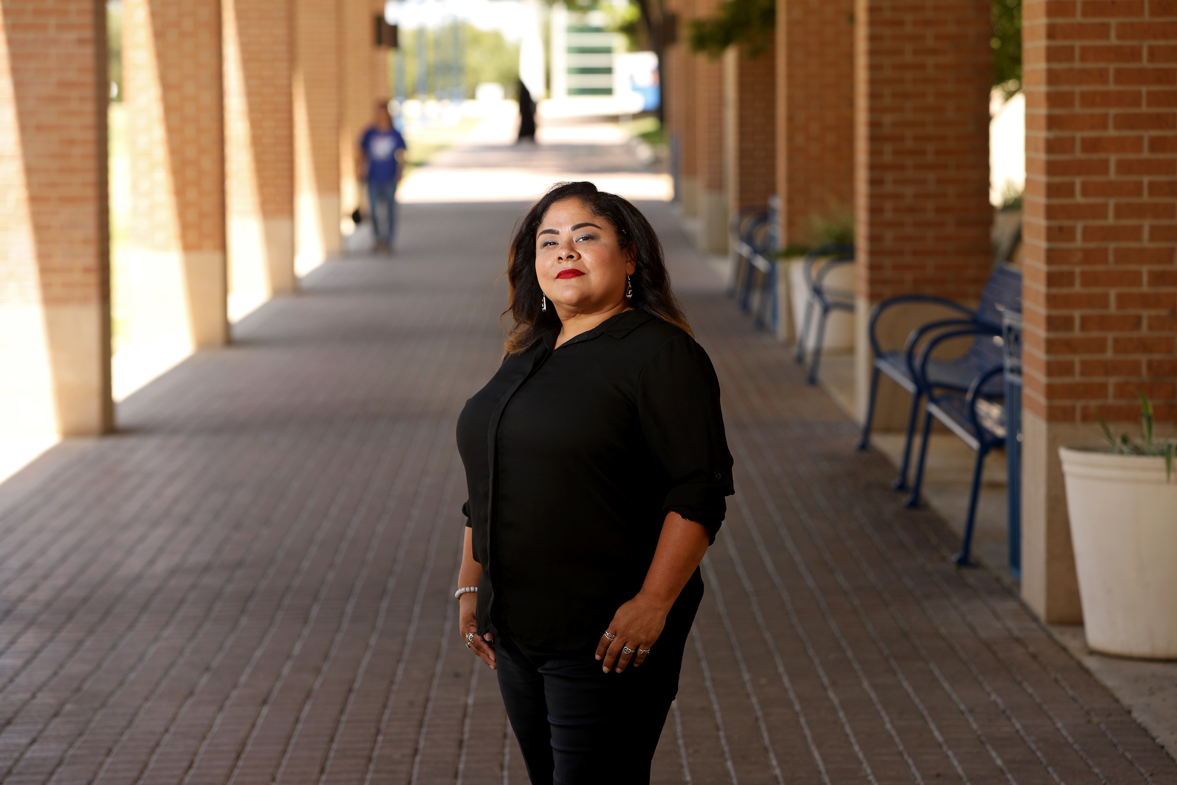 In 2019, Cheryl Gonzales returned to St. Philip's College in San Antonio, the same campus where she first started her degree before pregnancy complications forced her to leave. Photo by Edward A. Ornelas for EdSurge.