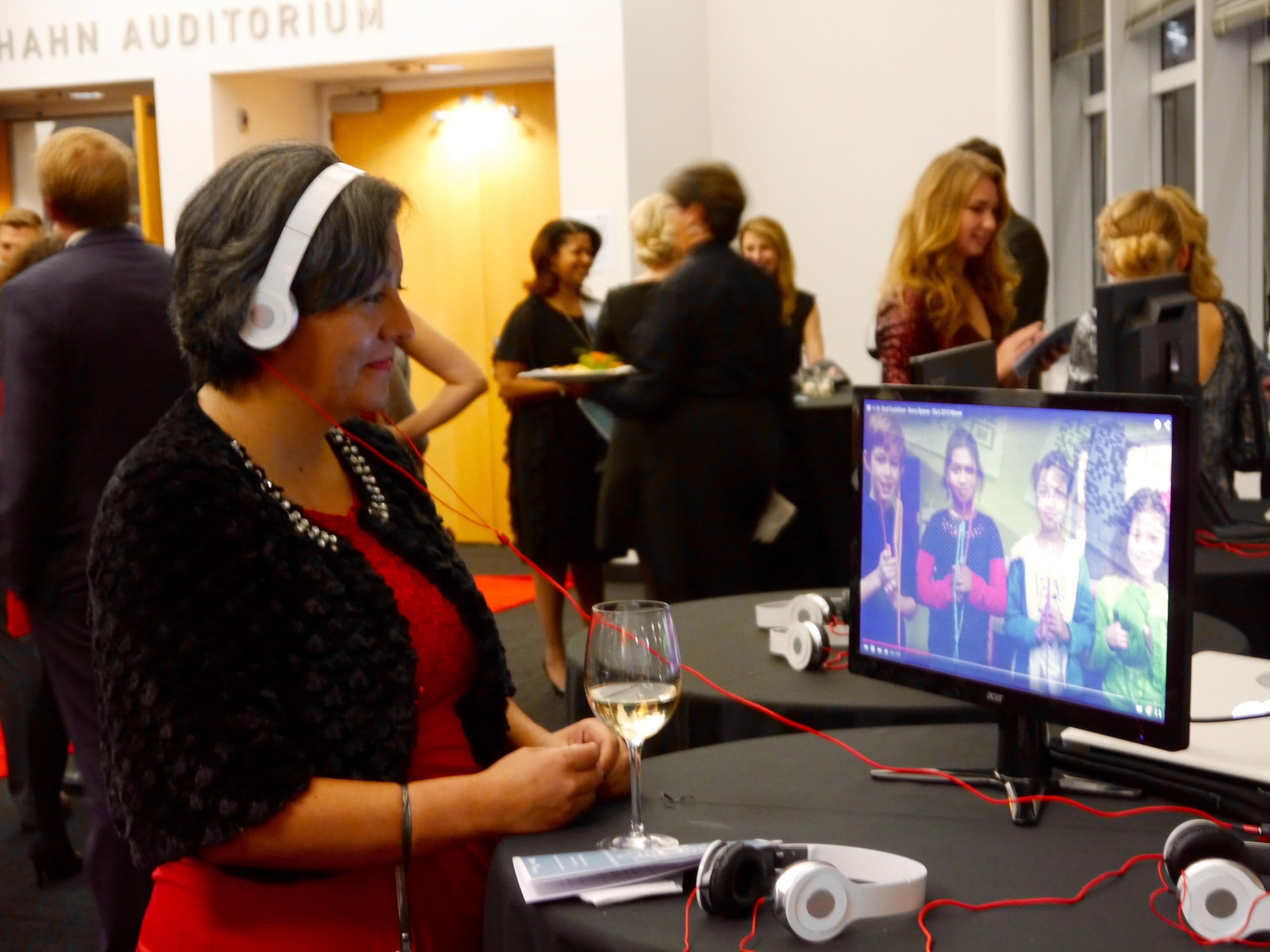 Guests were able to view videos before the Gala.