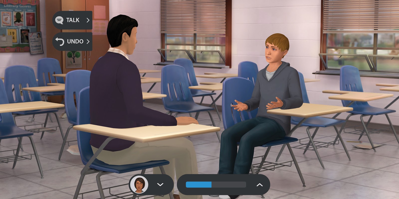 An example of virtual agents in a Kognito simulation. (Image: Kognito)