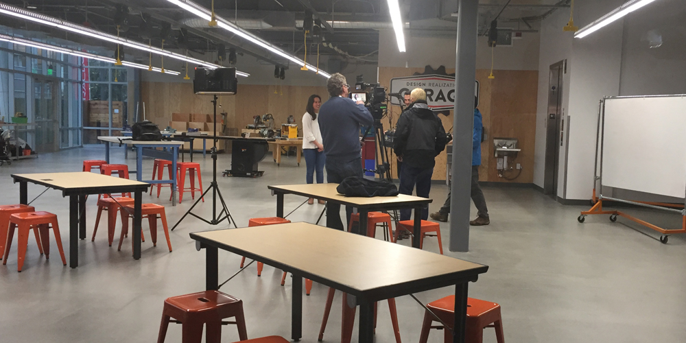 One of the floors of the two-story Design Realization Garage. Photo credit: Tina Nazerian