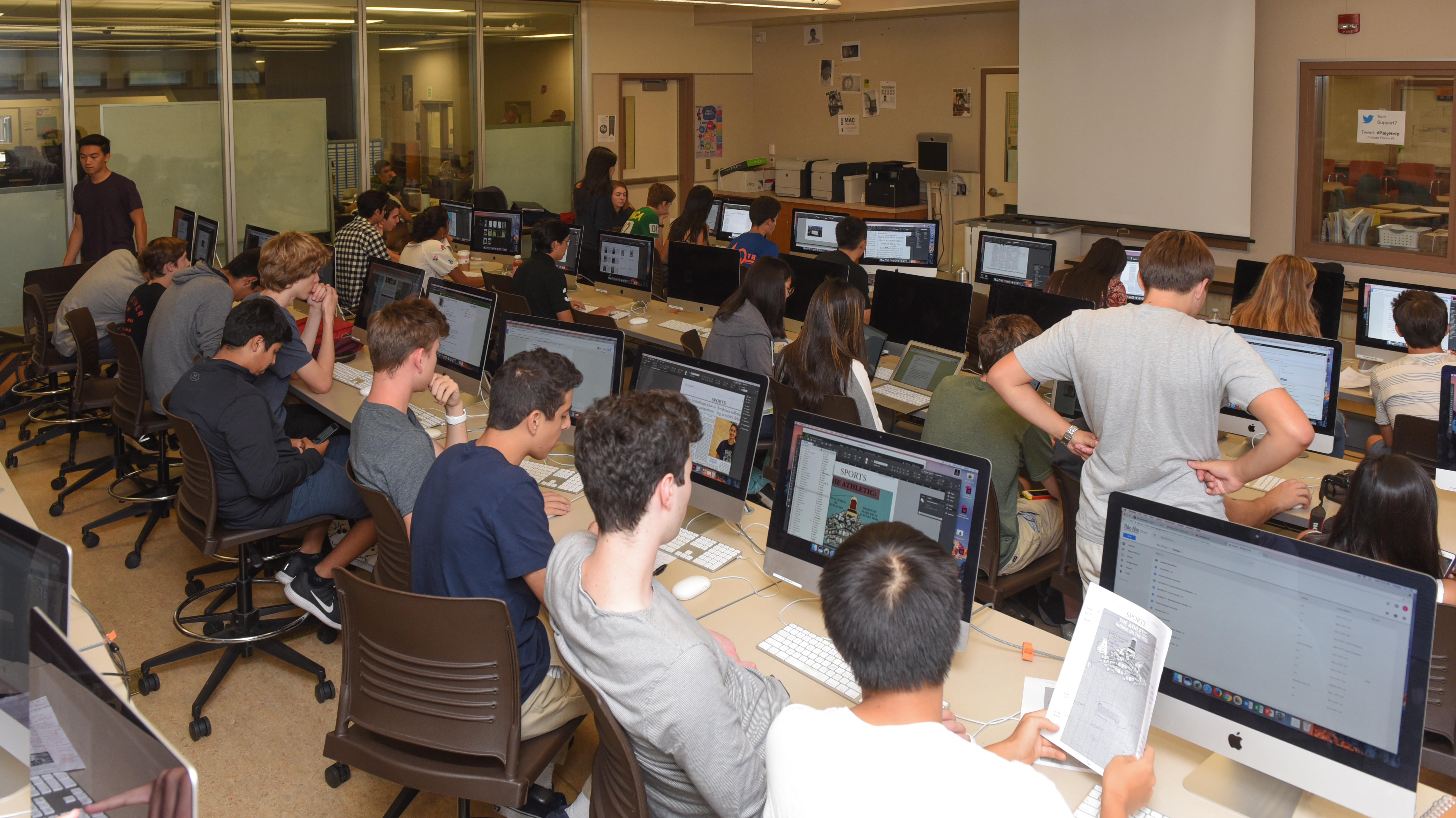 Students Working in the Media Lab in Palo, Alto
