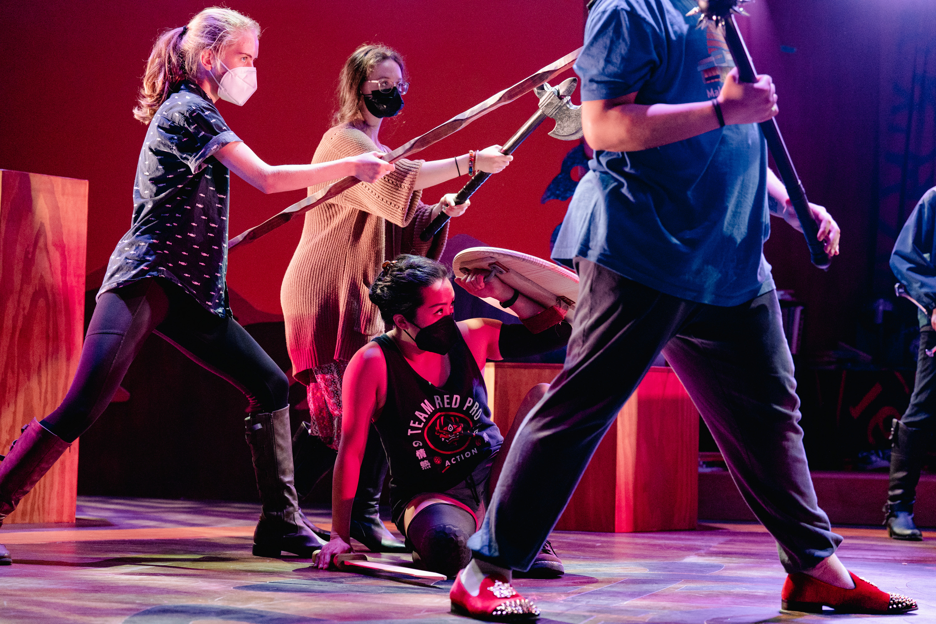 Jackie rehearsing for “She Kills Monsters” at the University of Maryland, Baltimore County.