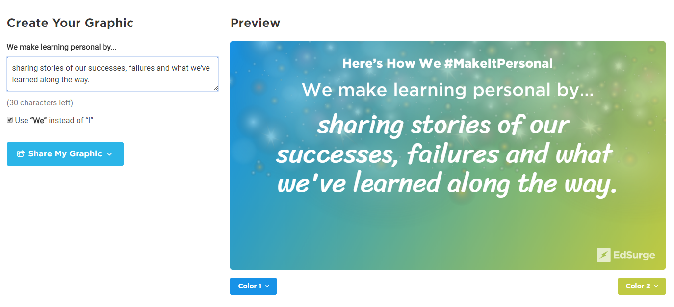 Share how you make learning personal!