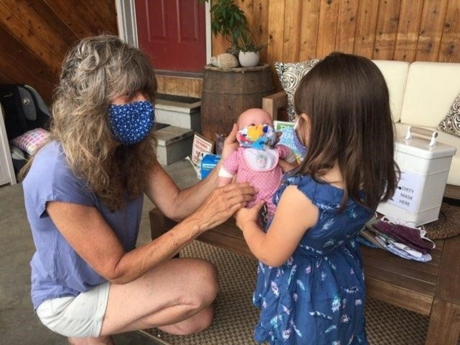 Nelson was committed to helping the children in her care get acclimated to wearing face coverings throughout the day. (Photo provided by Chris Nelson)