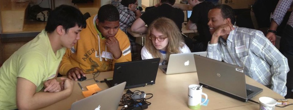 AFSE students work both with teachers and iMentors. (AFSE)