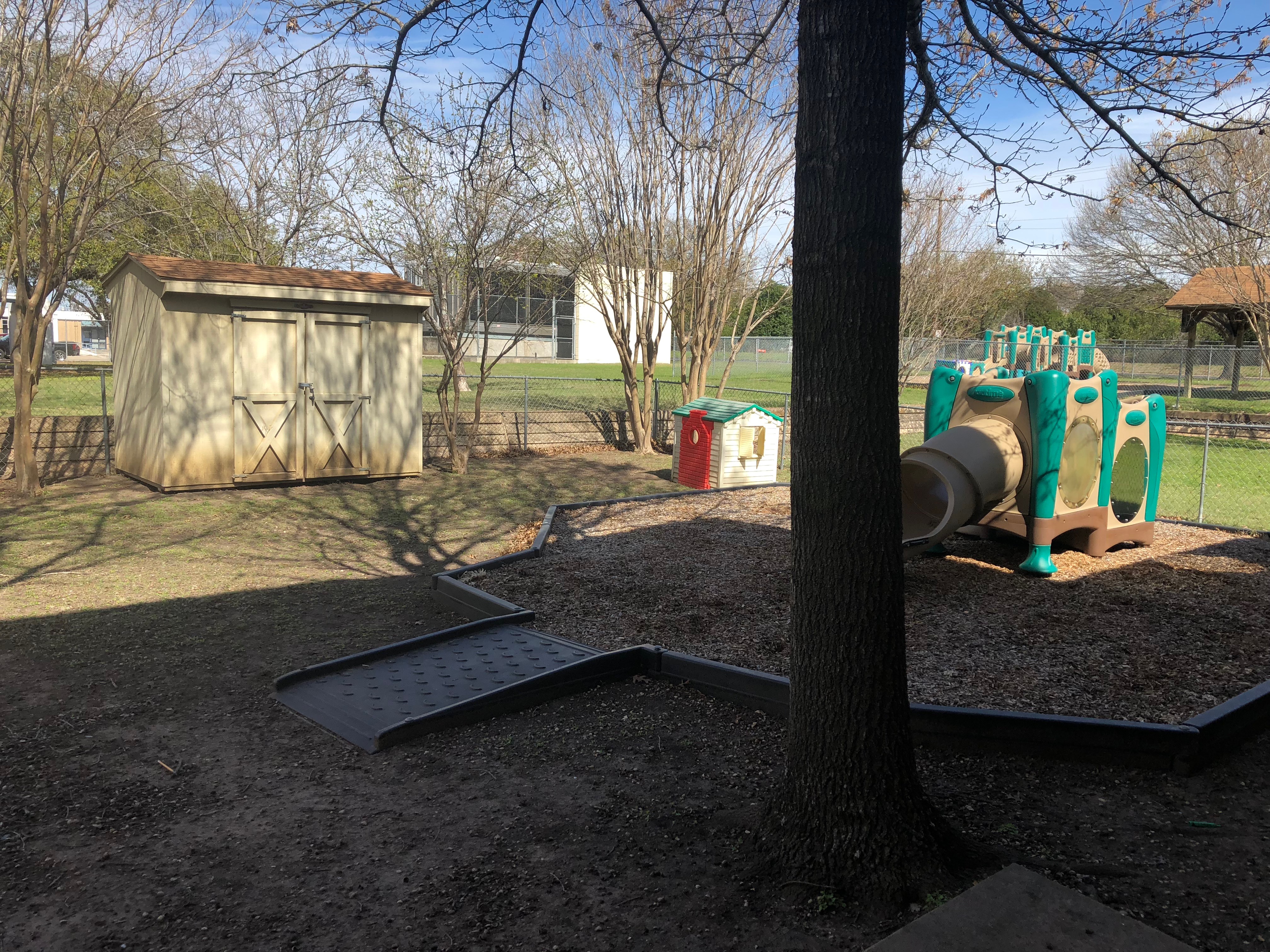 Playground for daycare kids at Reagan Early College High School. Photo Credit: Jenny Abamu