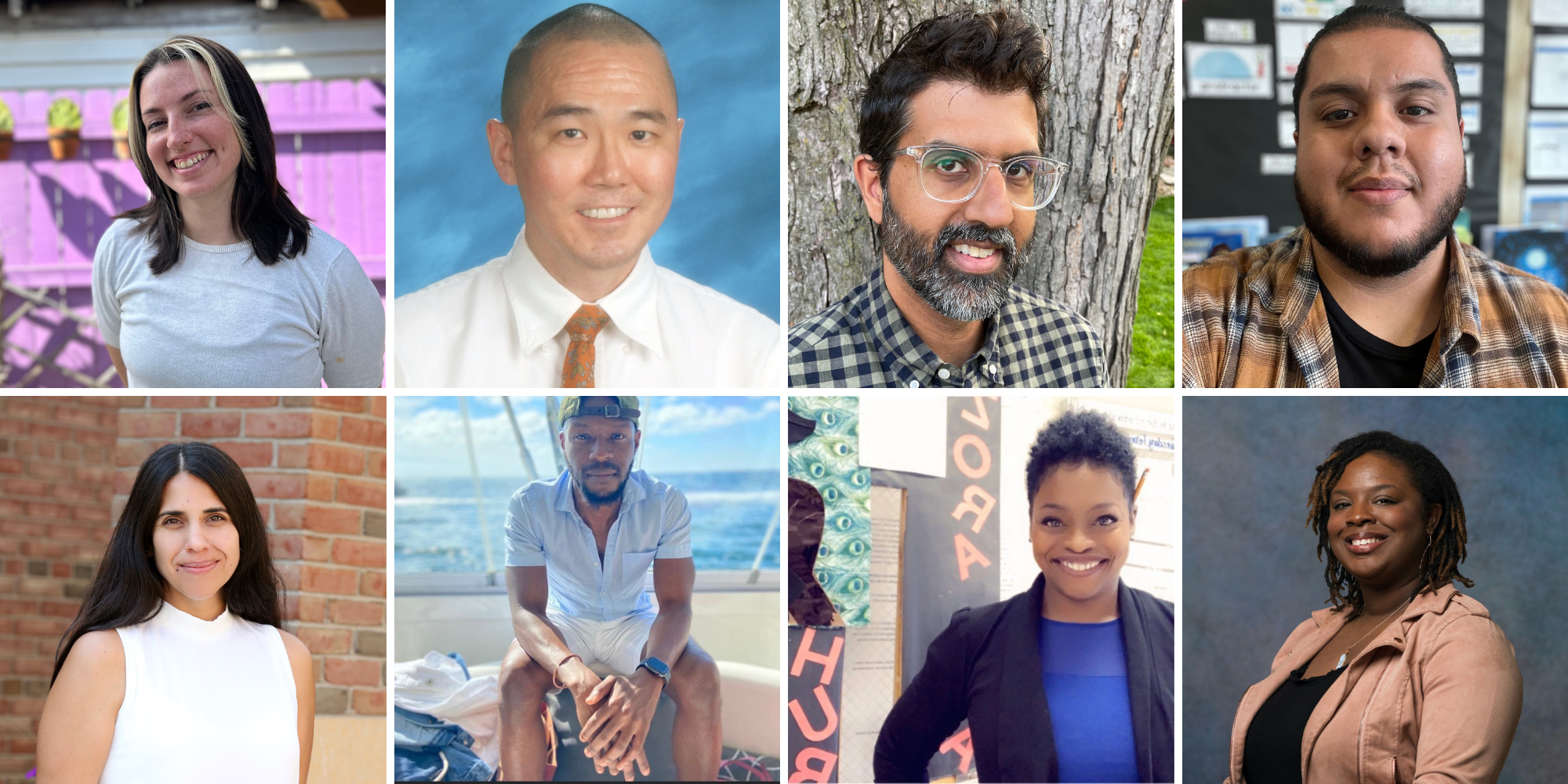 Top left to right: katie wills evans, Michael Paul Ida, Sachin Pandya, James Parra