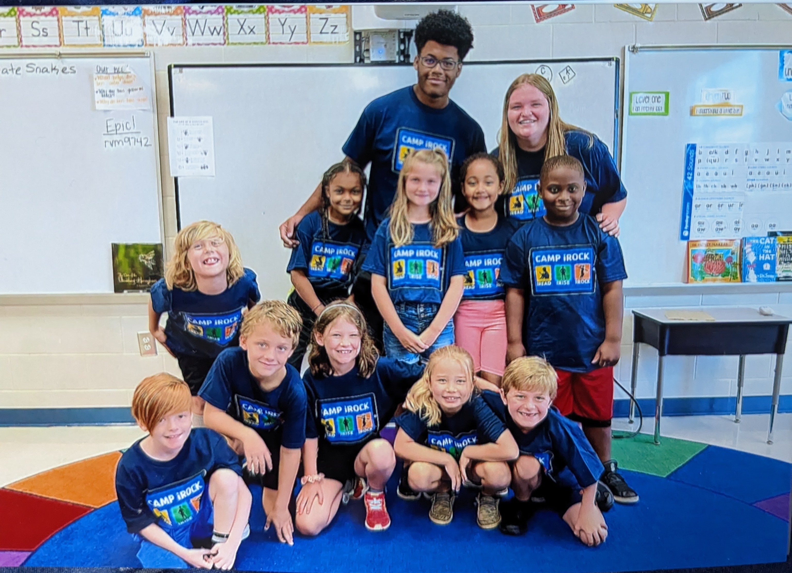 AJ Jacobs, a junior at Winthrop University who is studying elementary education, at a reading intervention camp in summer 2022. Photo courtesy of Jacobs.
