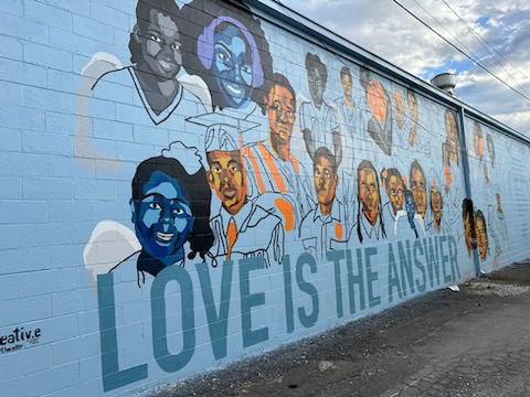 Researcher Frances Harper used this community mural to suggest a real-world math problem involving sizing and perspective. (Image courtesy of Frances Harper)