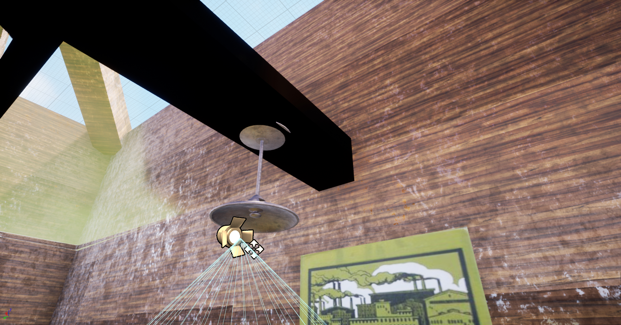 Installing lights in a virtual museum