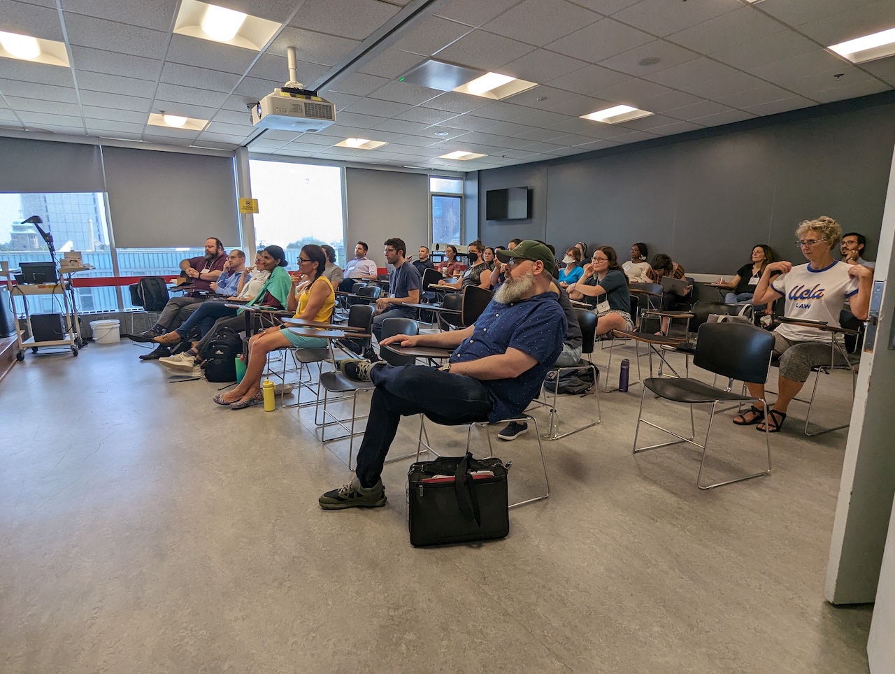 A room of educators gets schooled on the rigors of mathematical modeling in the life sciences. Photo courtesy of the Harvard University Department of Mathematics.