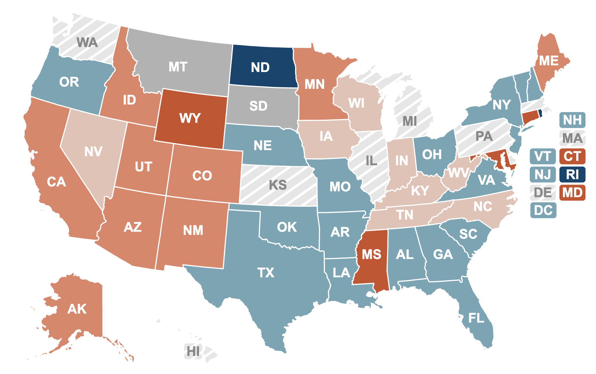 While a majority of states get passing grades for their device restrictions, only two states received "A" grades after requiring devices be placed in inaccessible areas.