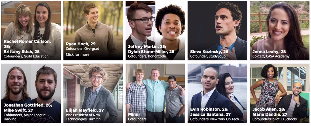 Forbes ‘30 Under 30’ Education Leaders to Learn From in 2017