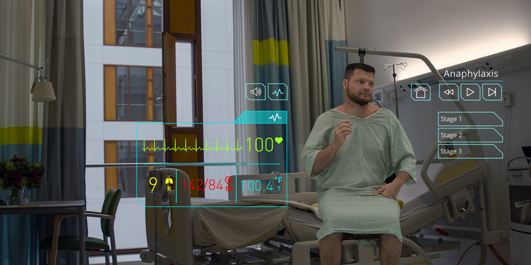 Screenshot from HoloPatient app. (Image credit: GIGXR)