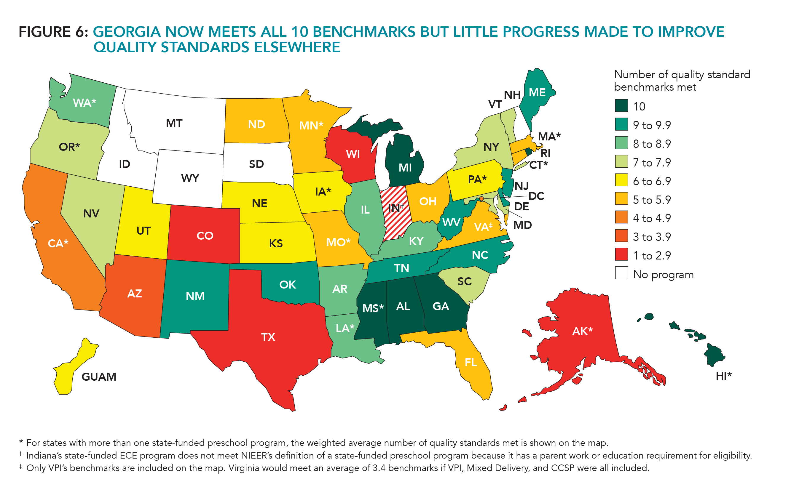Only a few states are providing high quality preschool programming, despite boosted investments, according to a new report.