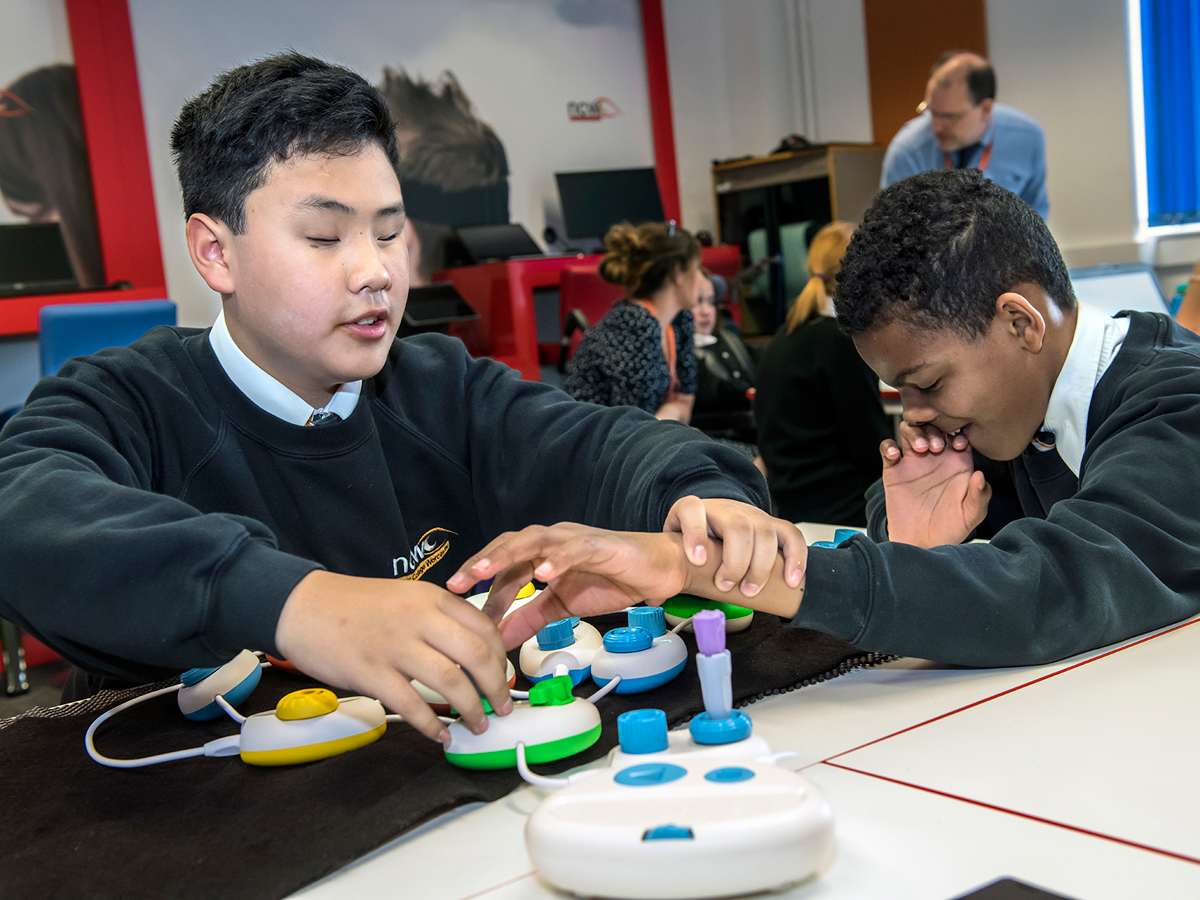 Students using Code Jumper. (Image credit: Microsoft)