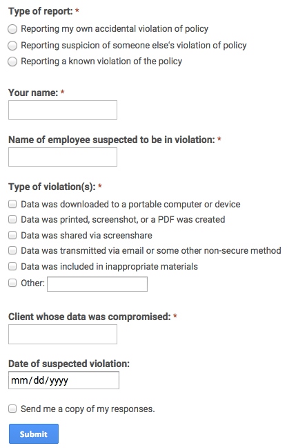 Create a Data Breach Investigation Process.