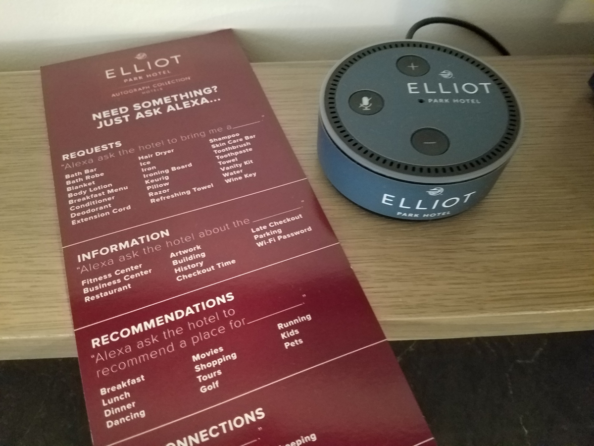 Alexa at your service in hotels, and many other places. Photo Credit: Frank Catalano