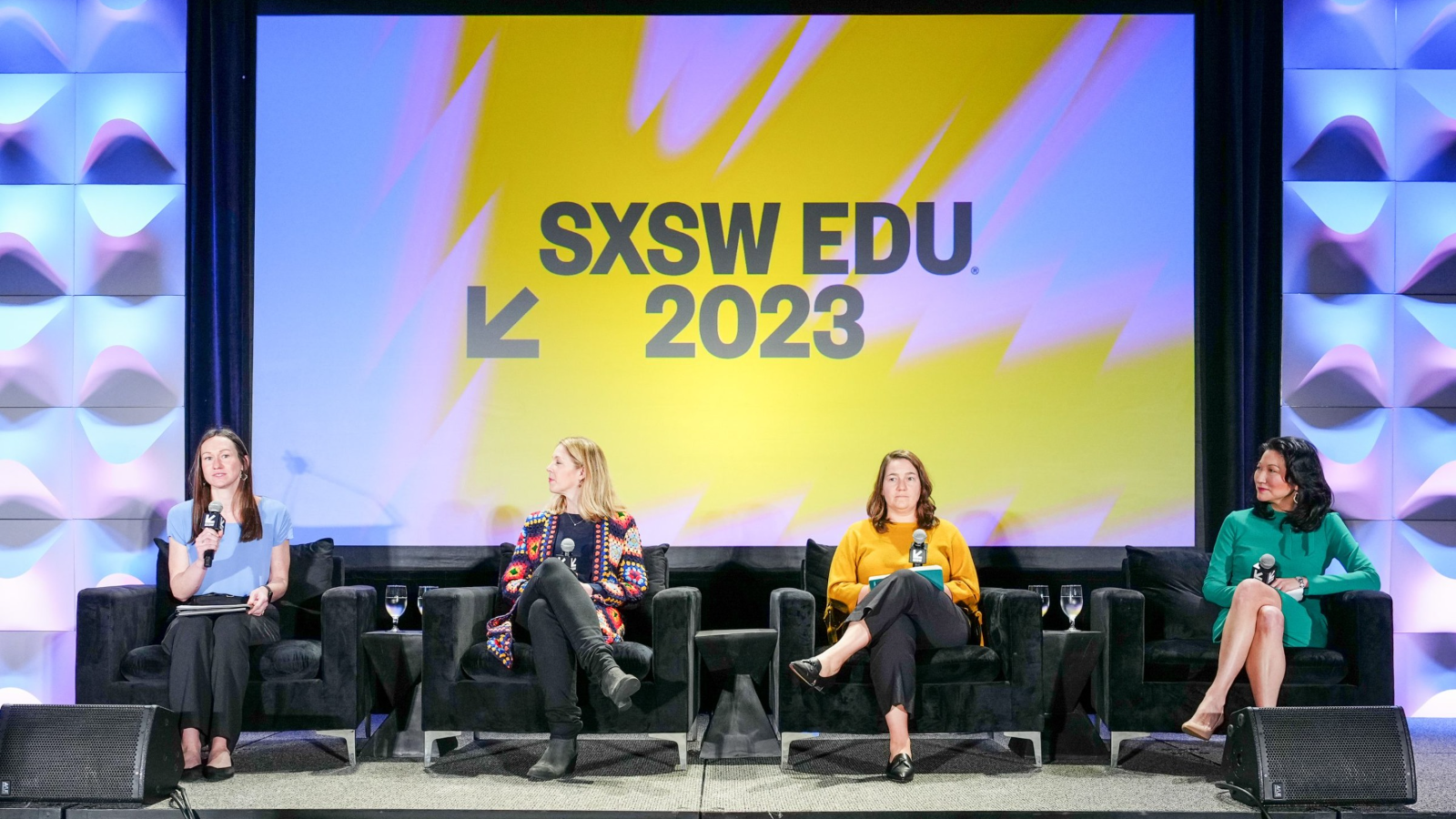 From left: Emily Tate Sullivan of EdSurge, Mia Pritts of Wonderschool, Natalie Renew of Home Grown and Michelle Kang of NAEYC. Photo courtesy of SXSW EDU.