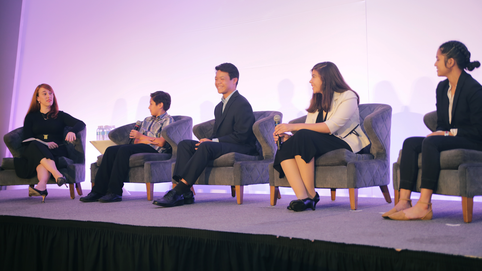 Students speak during a panel at EdSurge Fusion. (Source: Kris Hattori / EdSurge)