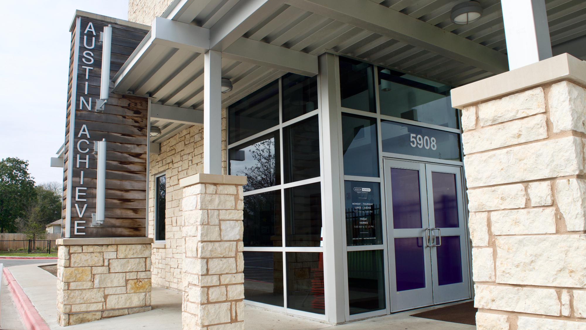 Austin Achieve Public School, located in the East Austin neighborhood. (Image credit: Alex Sigillo)