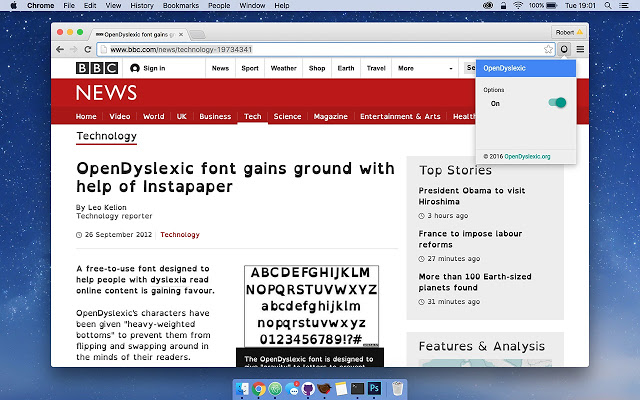 OpenDyslexic font