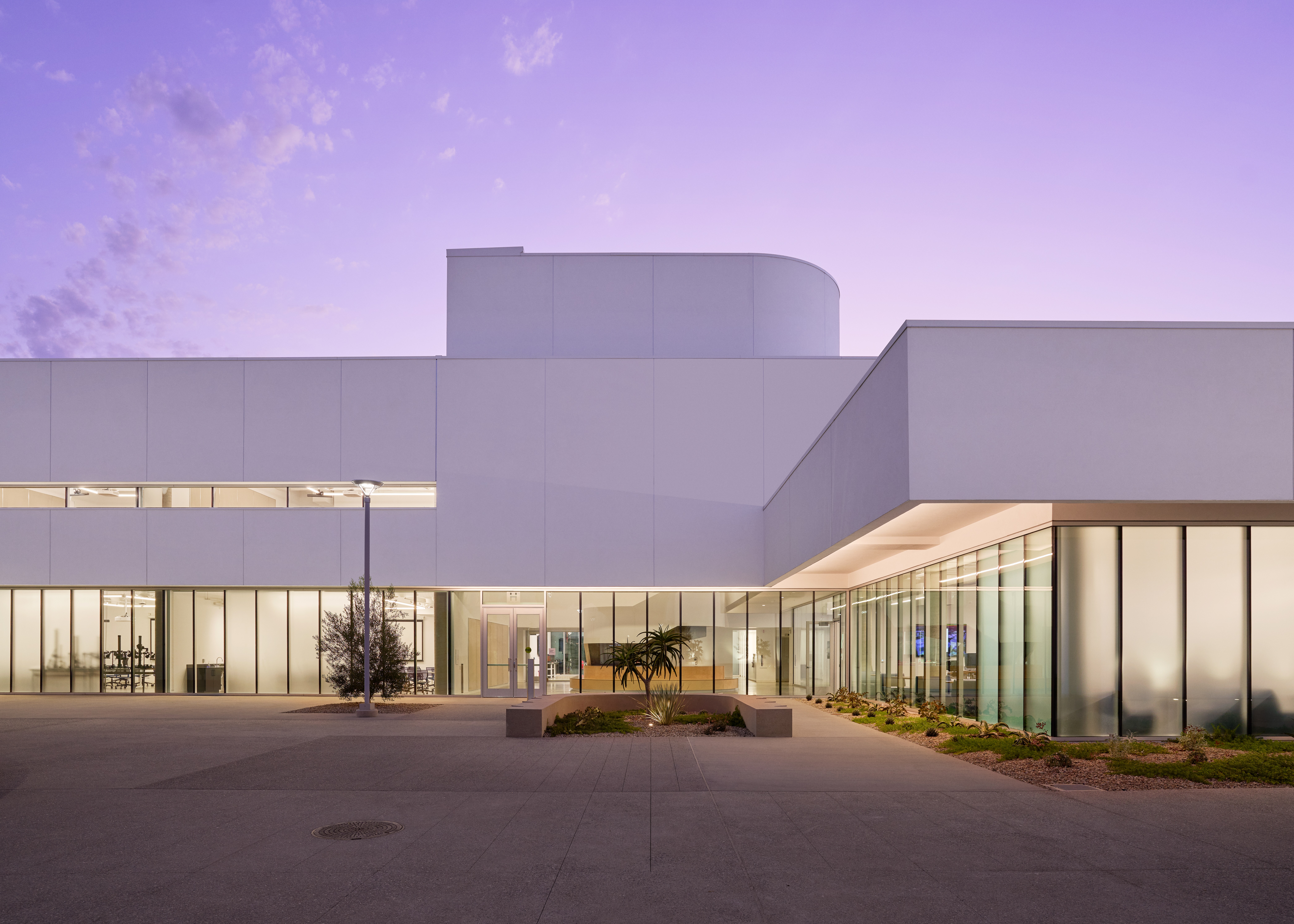 The interior is a blank canvas for student art, easily visible from the outside.