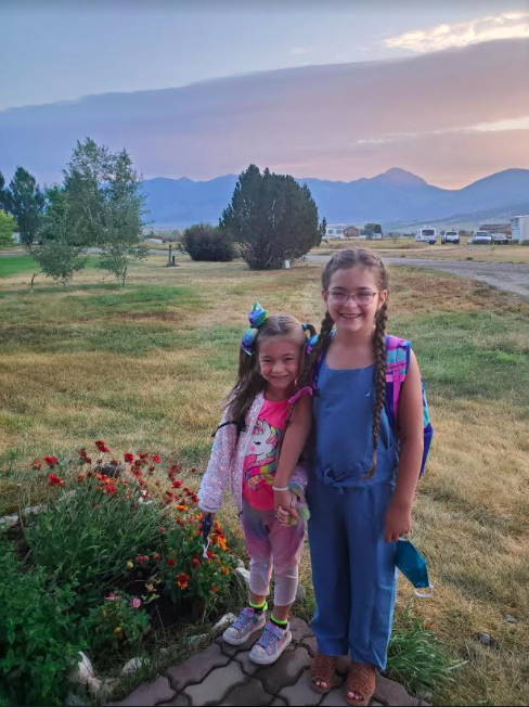 Bryce and Portia Morrison on the first day of school. Courtesy of Cali Morrison.