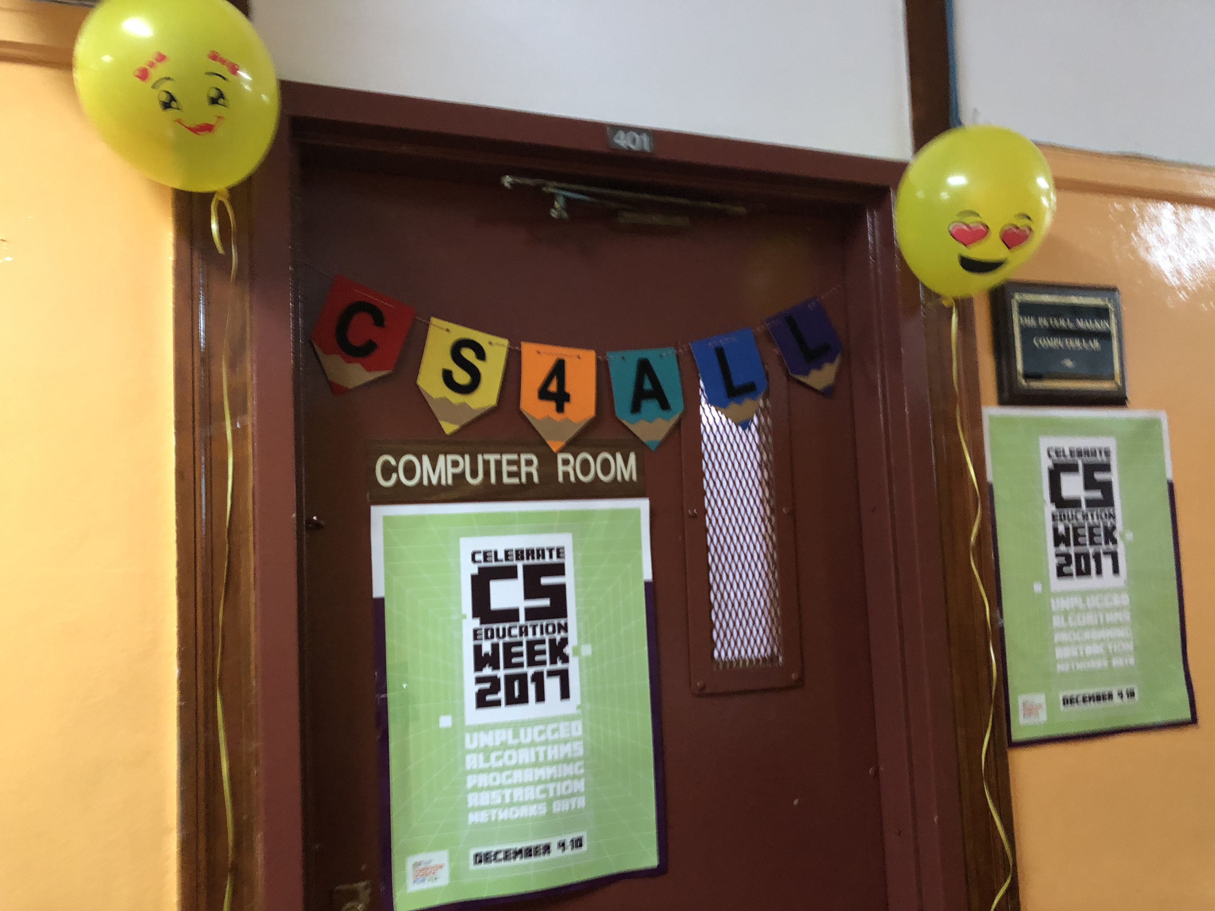 Hour of Code in Brooklyn elementary school, Photo Credit: Jenny Abamu