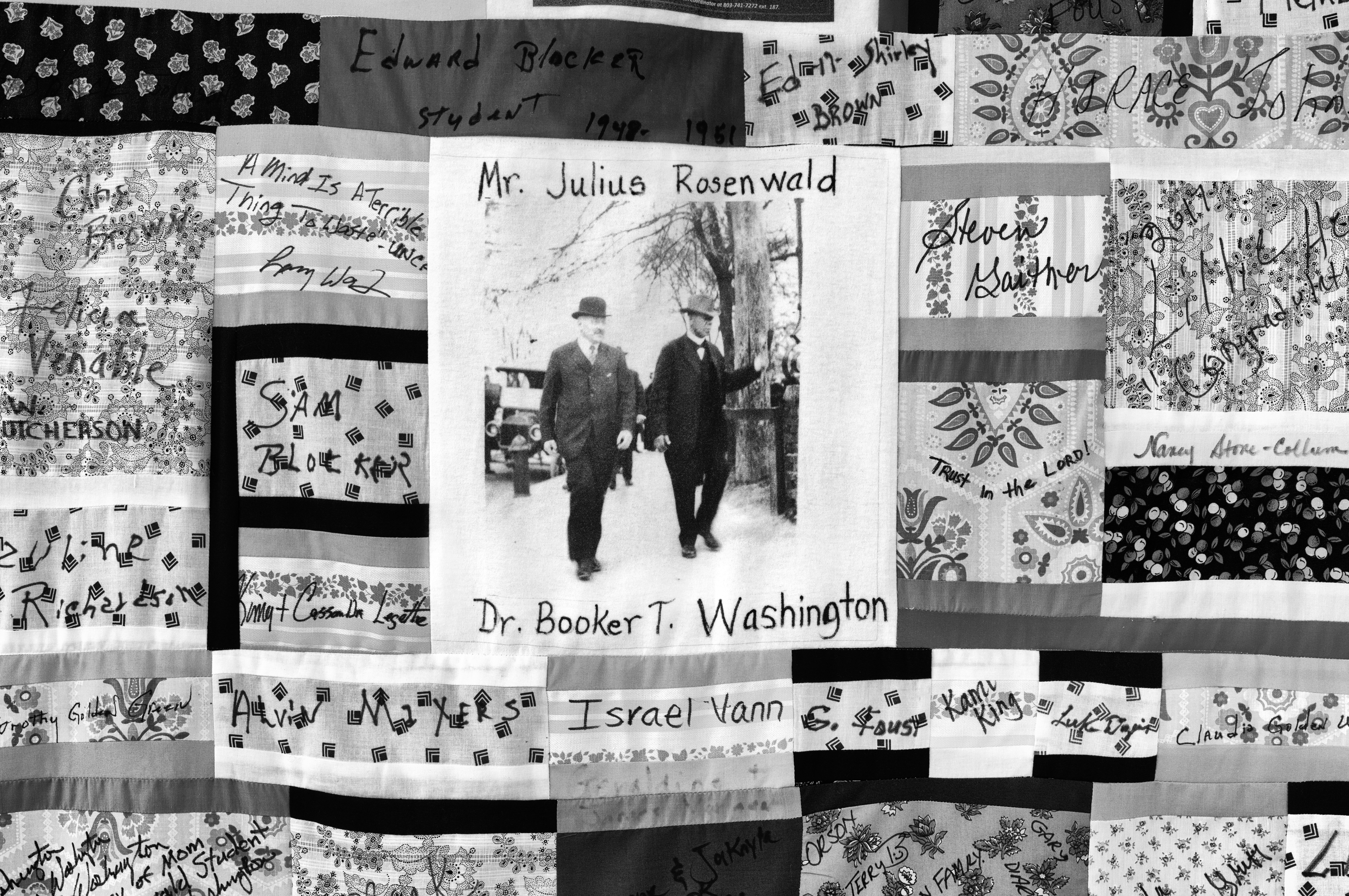 Julius Rosenwald and Booker T. Washington, Quilt Celebrating Restoration. Photo by Andrew Feiler.