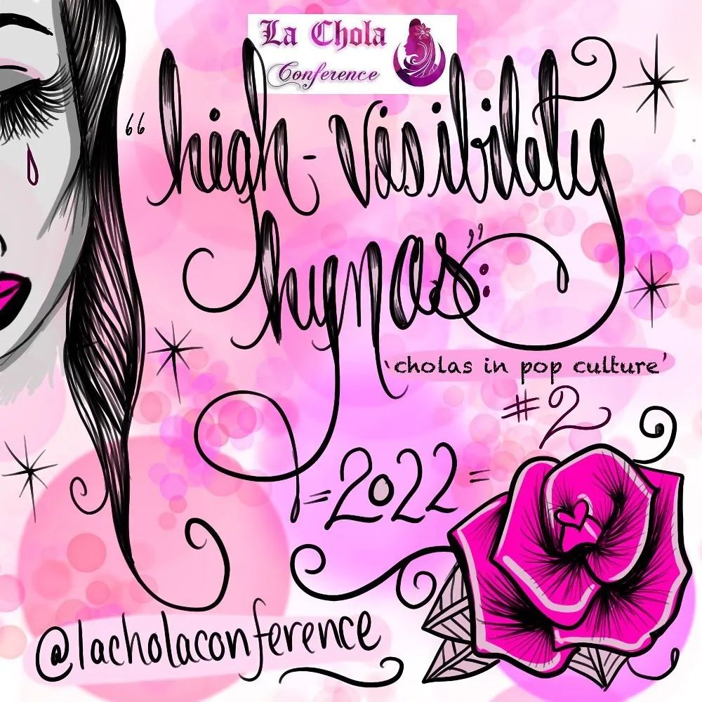 La Chola Conference's flyer features the characteristic chola art style.