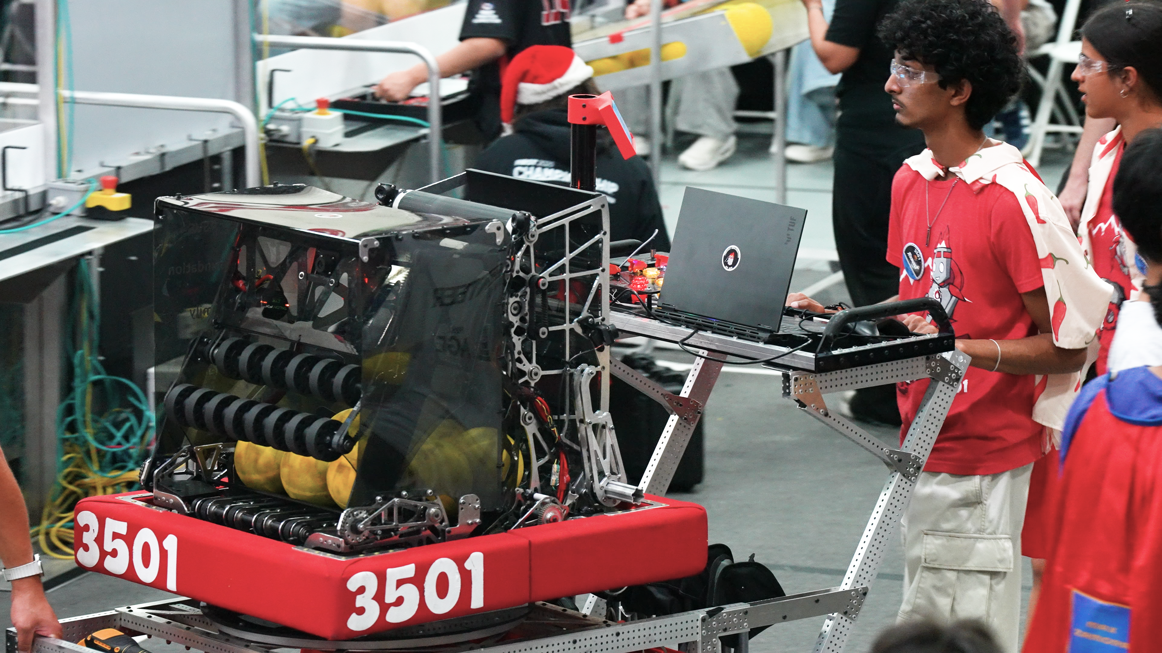 Firebots Collaborating on a Project