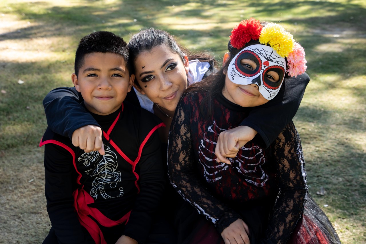 Monique Ortega and her children. Photo by Vanessa Miller.