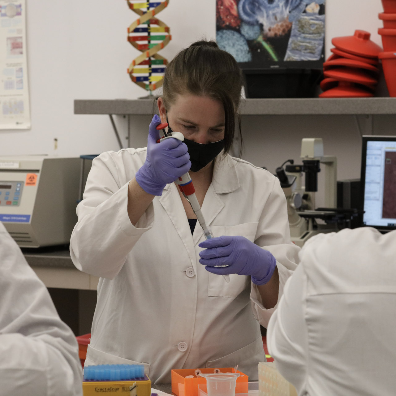 Kristen Krip in a lab. Photo courtesy of Krip.