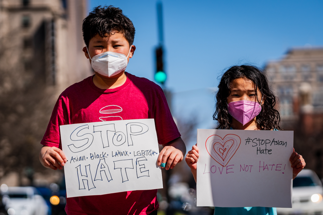 People demonstrated in Washington, D.C., and marched to Chinatown on March 12, 2021. Photo by bgrocker / Shutterstock.