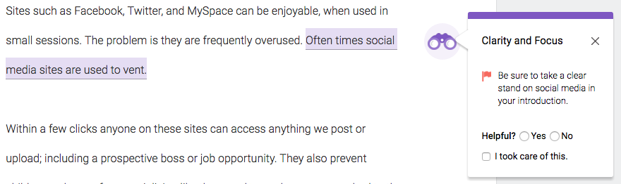 Source: Turnitin Revision Assistant