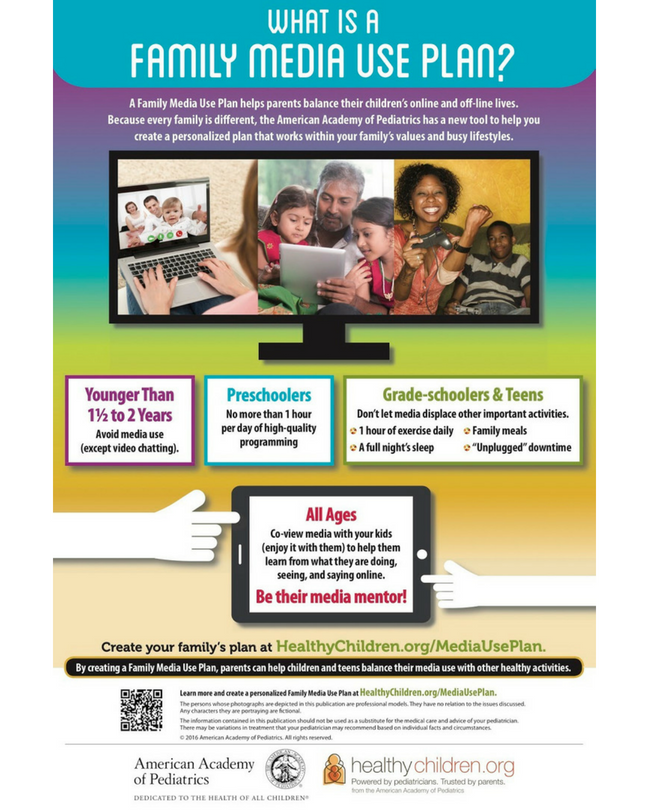 Family Media Plan, Image Credit: AAP and Healthychildren.org