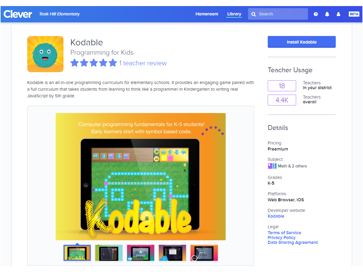Product profile in Clever Library
