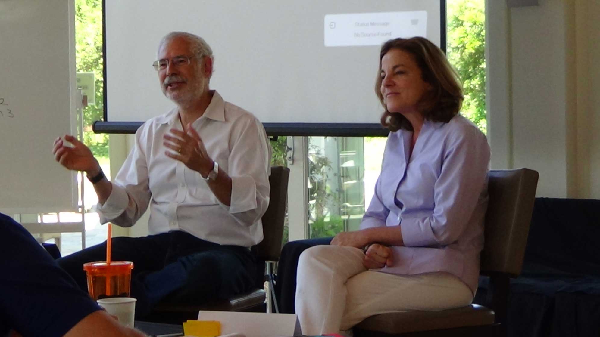 Blank and Korda at a Lean LaunchPad workshop.