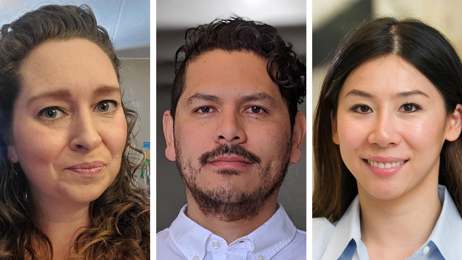 From left: Claire Gregowicz, Abraham Cachu and Najie Wei, graduates from the first class of the San Diego Workforce Partnership Workforce ISA Fund program.
