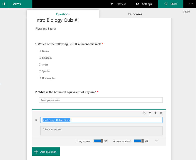Microsoft Forms
