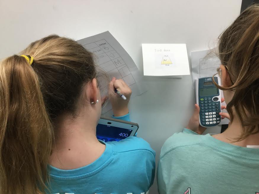 Students work on a problem during a review session Credit: Lauren Waldron