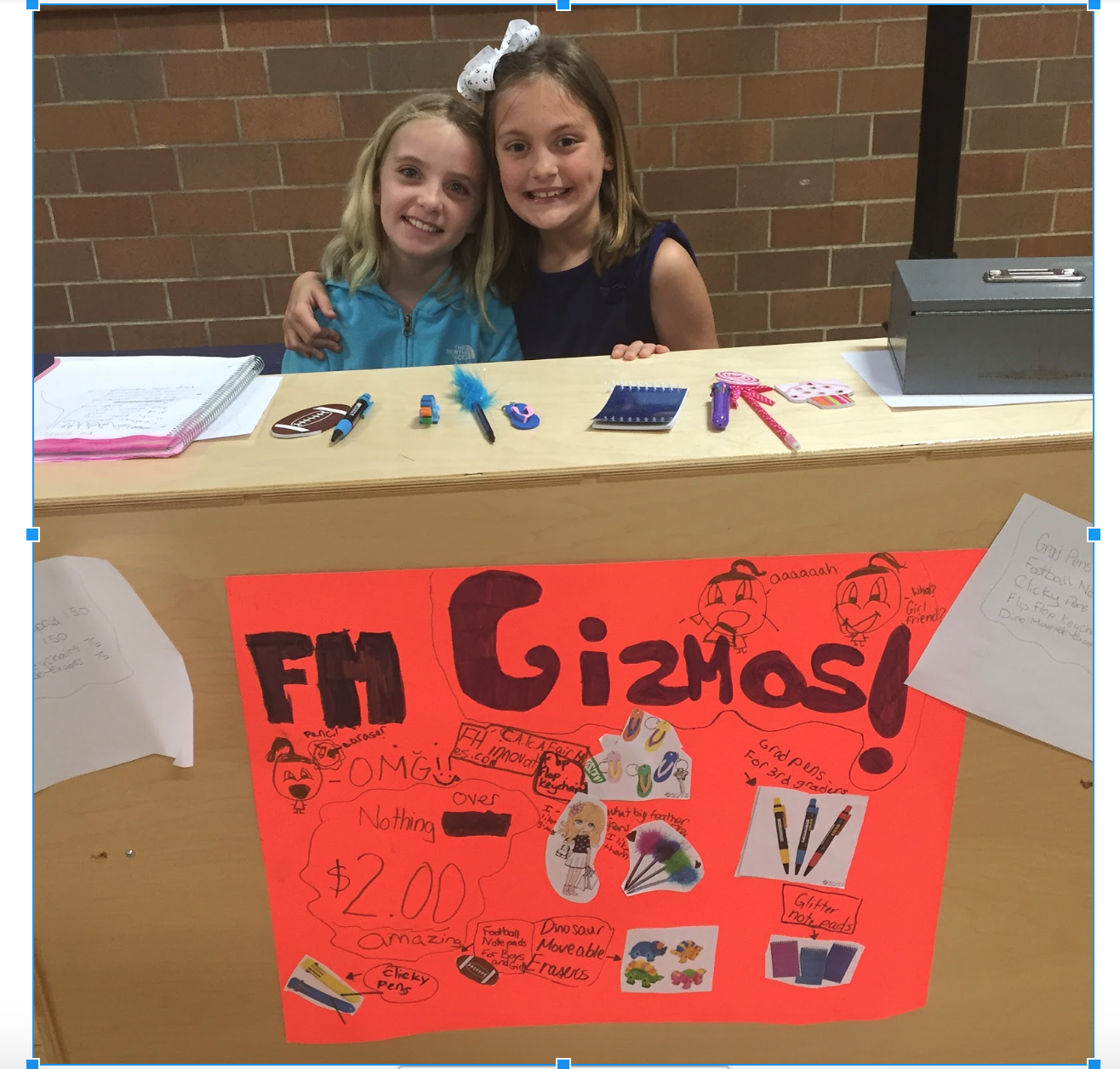 Students at their elementary school store
