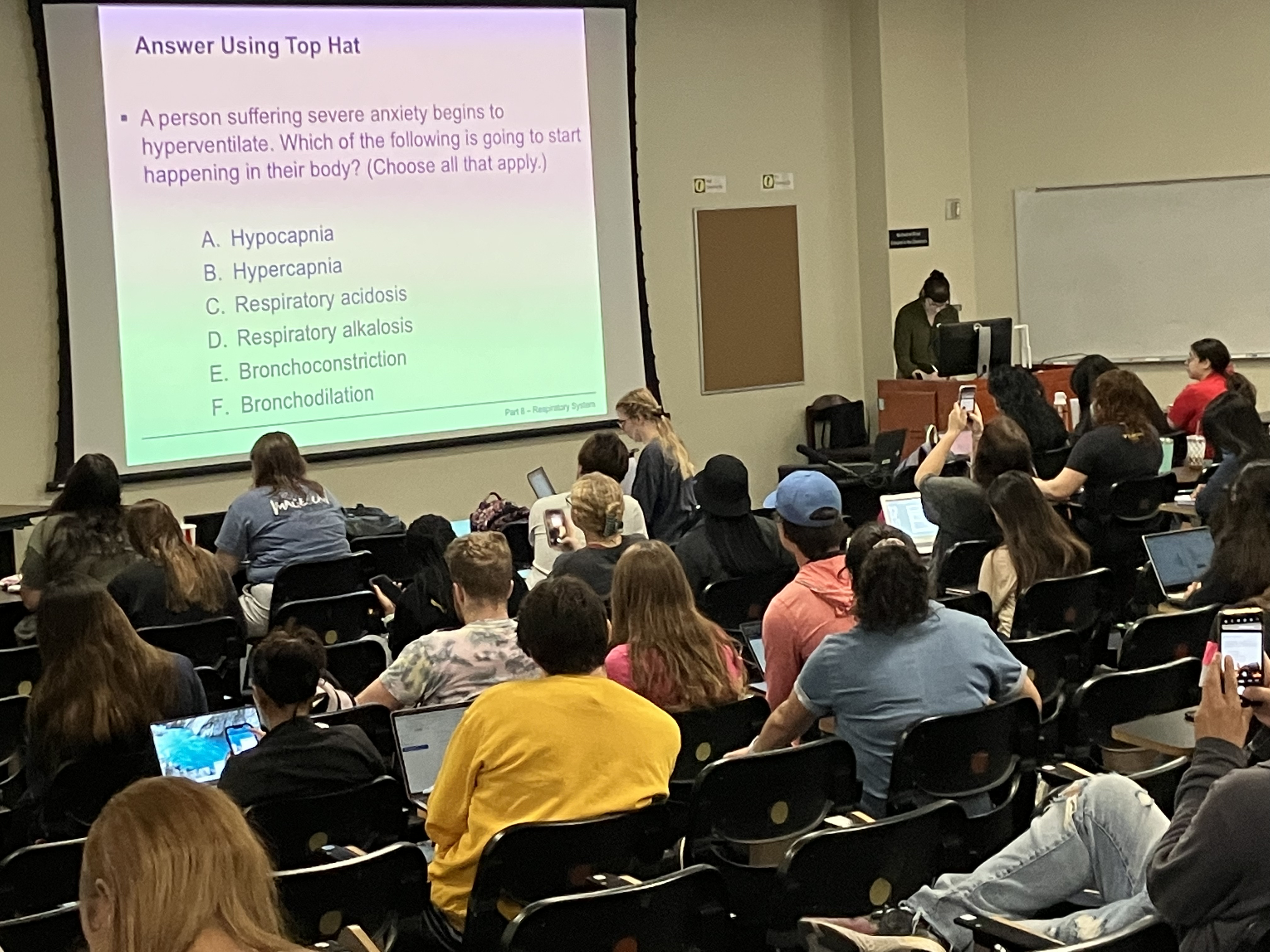 Rachel Davenport uses a mix of formats to keep her lectures engaging, and she says she has changed her teaching since classes have come back fully in person from the pandemic.