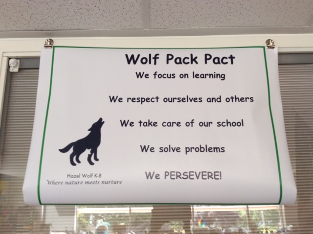 The school's Wolf Pack Pact. Photo Credit: Tamara Alston